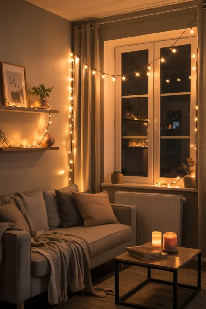 Add String Lights for a Soft Evening Glow