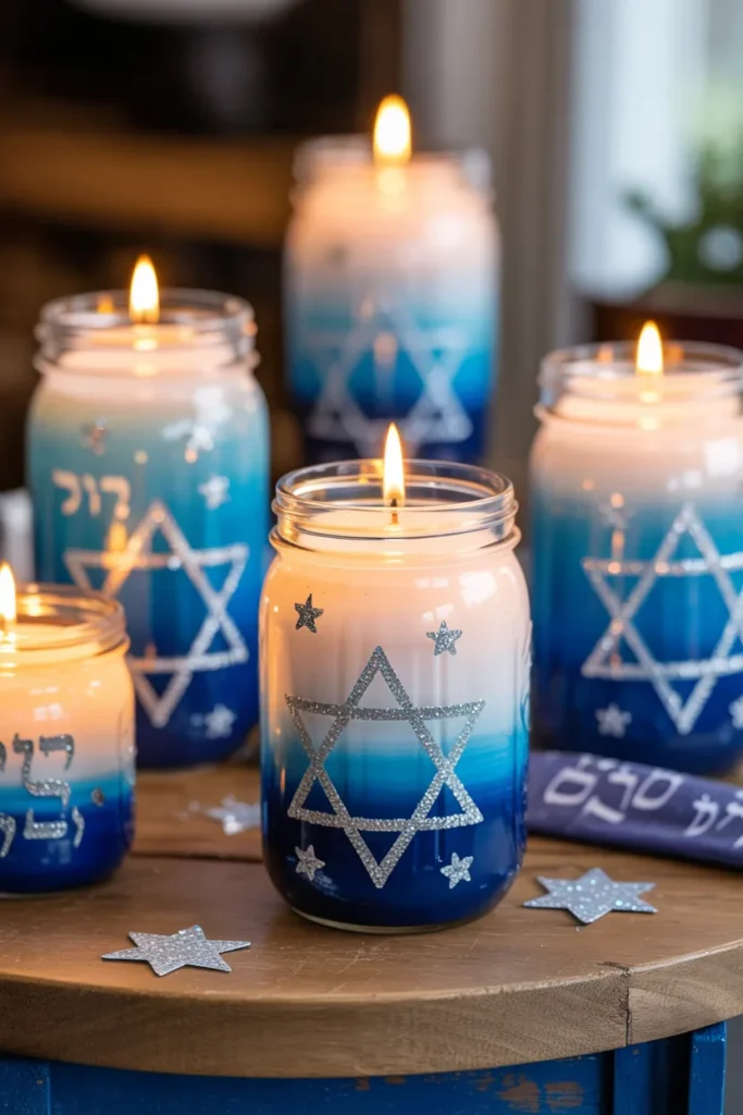 Blue and White Hanukkah Balloon Garland