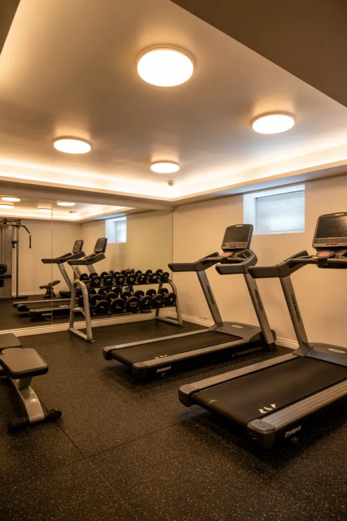 Bright Lighting to Transform a Dark Basement