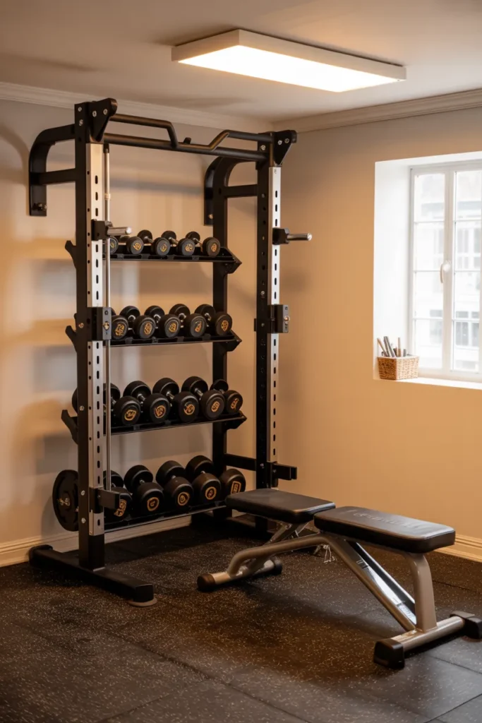 Compact Dumbbell Training Station