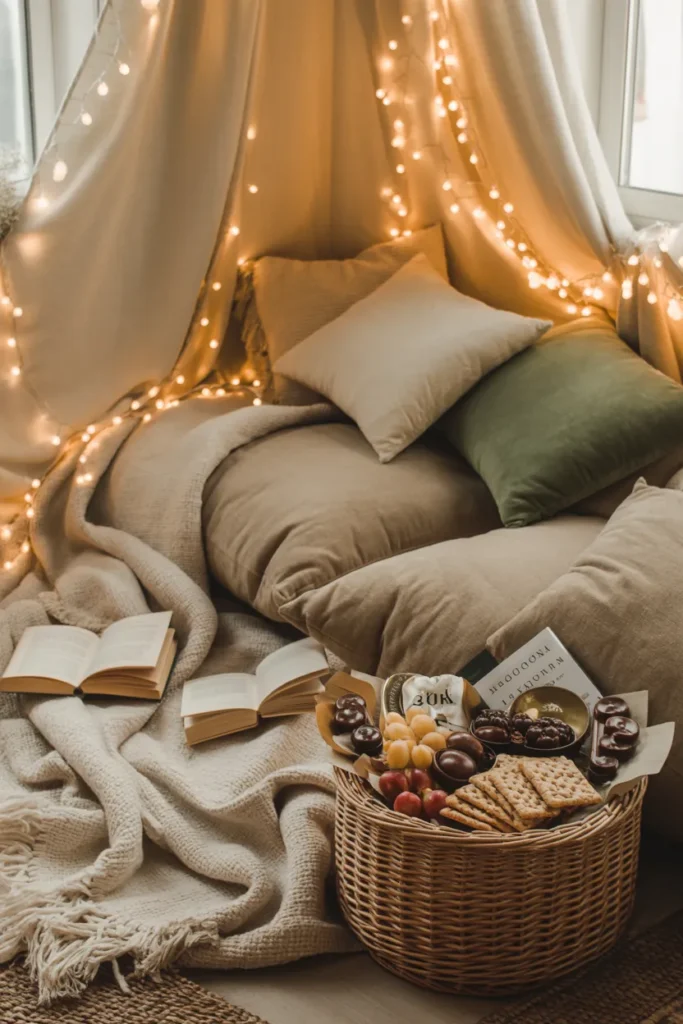 Cozy Blanket & Lounge Corner