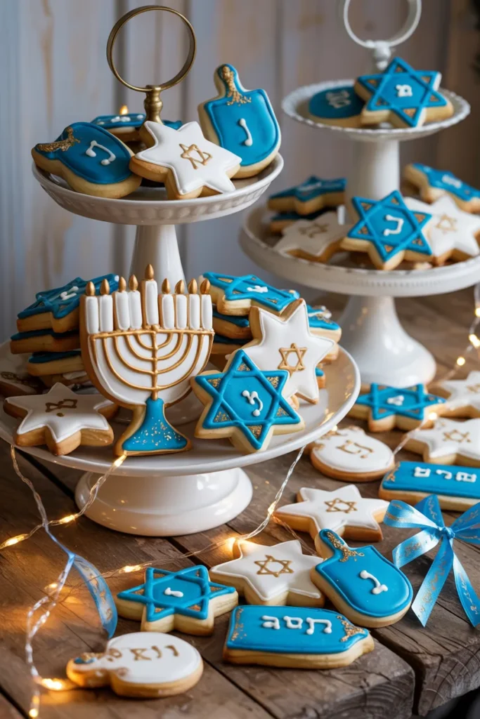 DIY Hanukkah Cookie Display