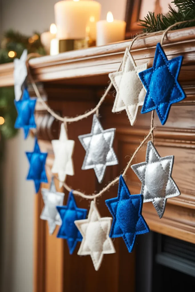 Felt Star of David Garland