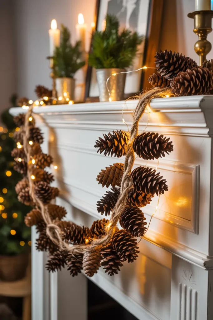 Festive Pinecone Garland