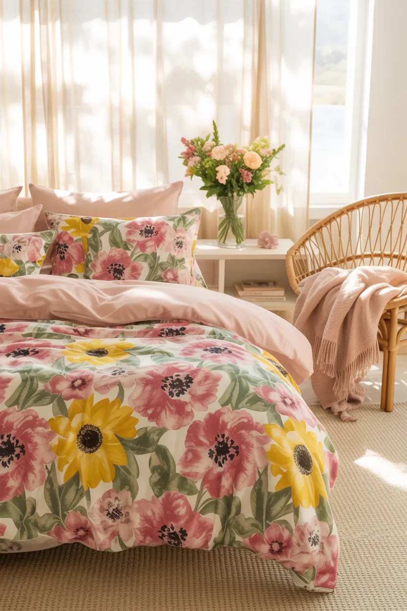 Floral Bedding to Brighten Your Space