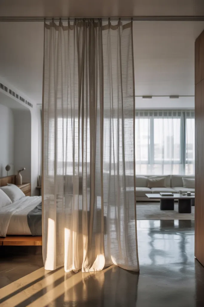 Hang Curtains to Create Privacy