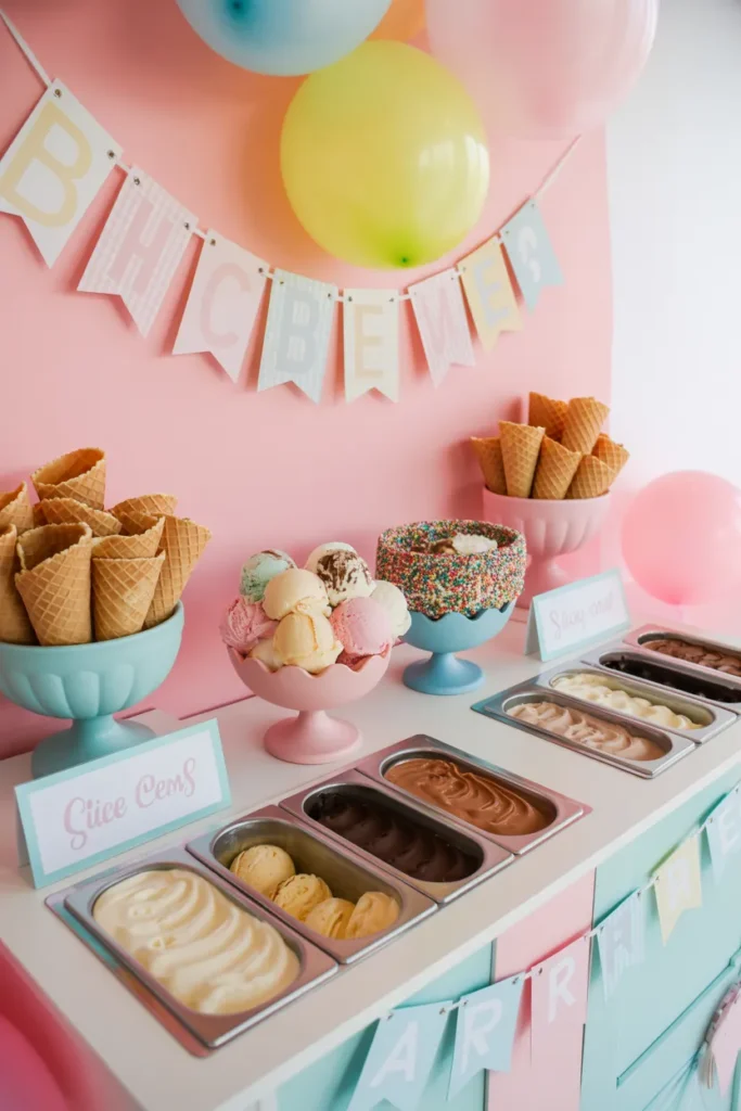Ice Cream Bar Baby Shower