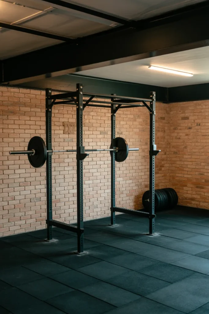 Industrial Style Basement Gym