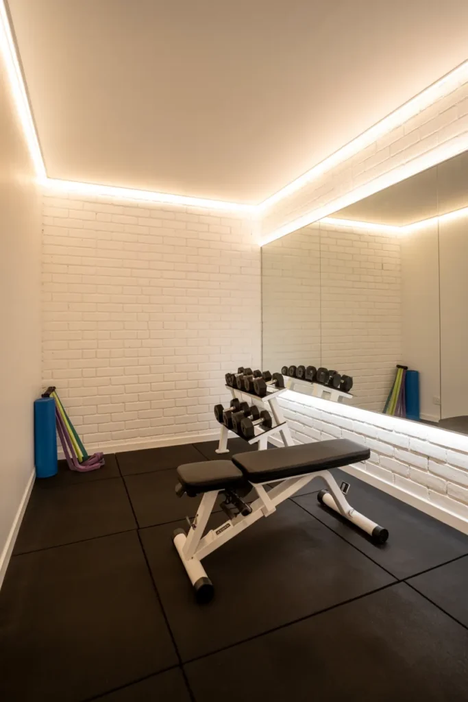 Minimalist Basement Home Gym Setup