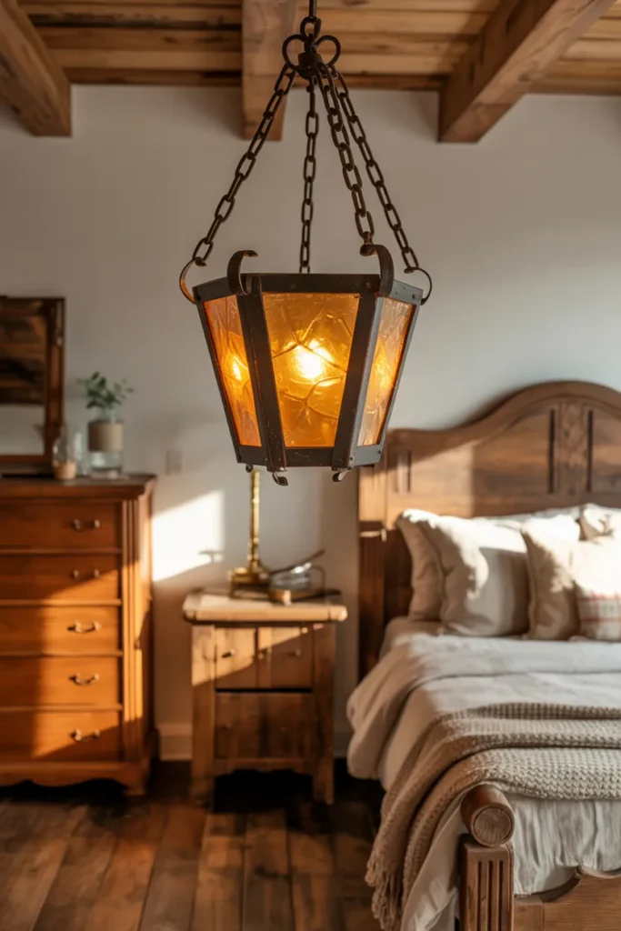 Rustic Lantern-Style Ceiling Lights