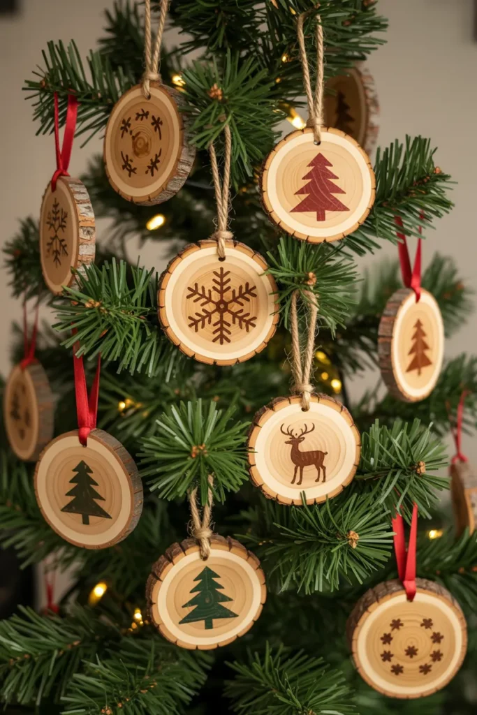 Rustic Wood Slice Ornaments