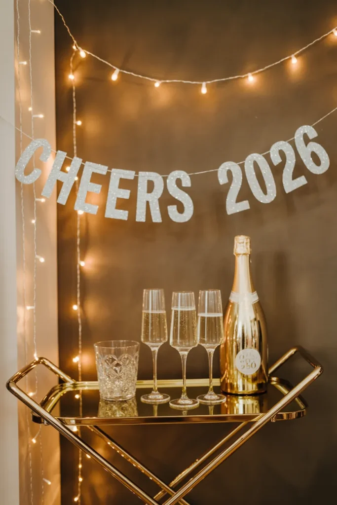 Sparkling Champagne Toast Corner