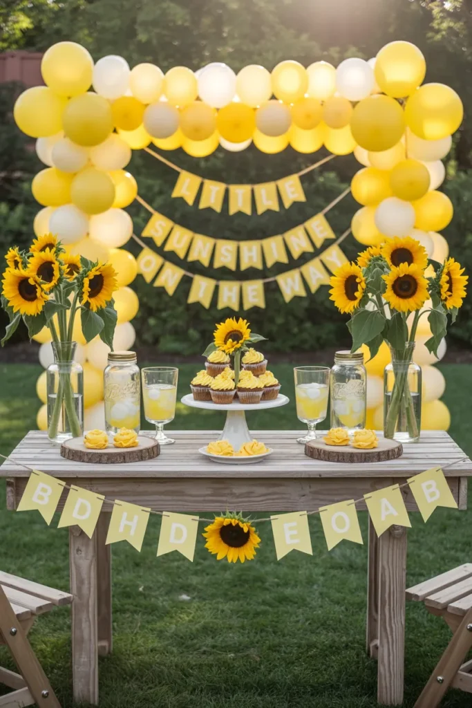 Sunflower Summer Baby Shower Theme