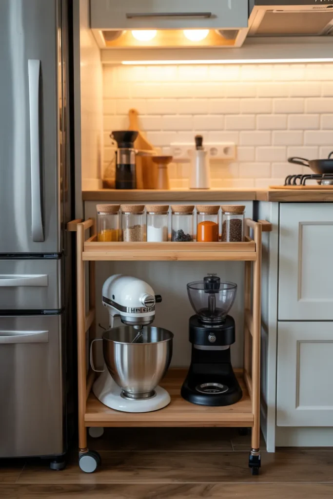 Use Rolling Carts for Flexible Storage