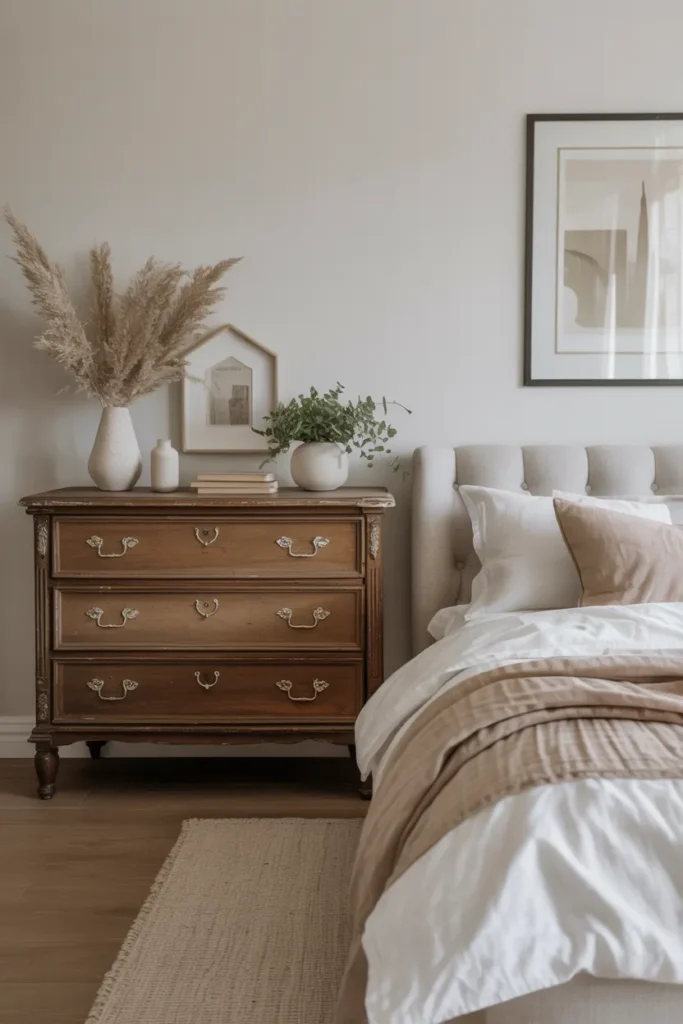 Vintage Dresser in a Modern Bedroom