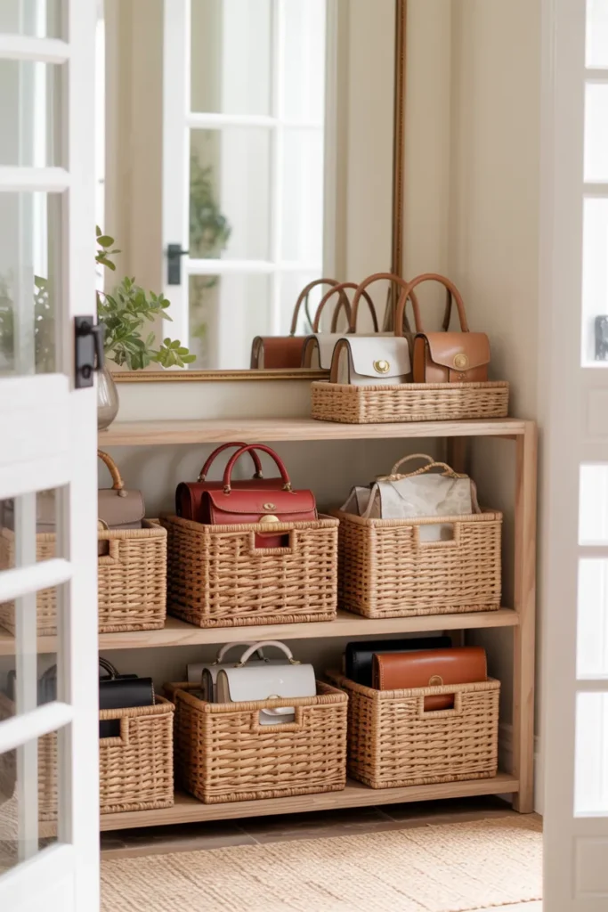 Basket Storage for Smaller Bags