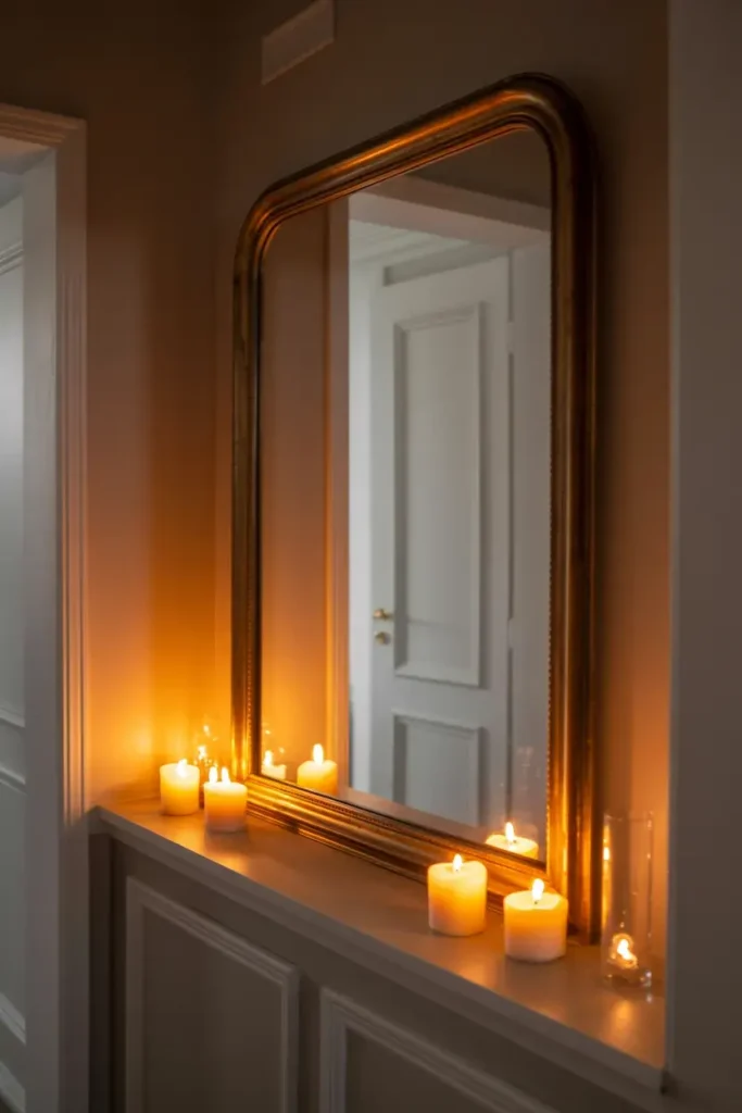 Candle Framed Mirror Accent