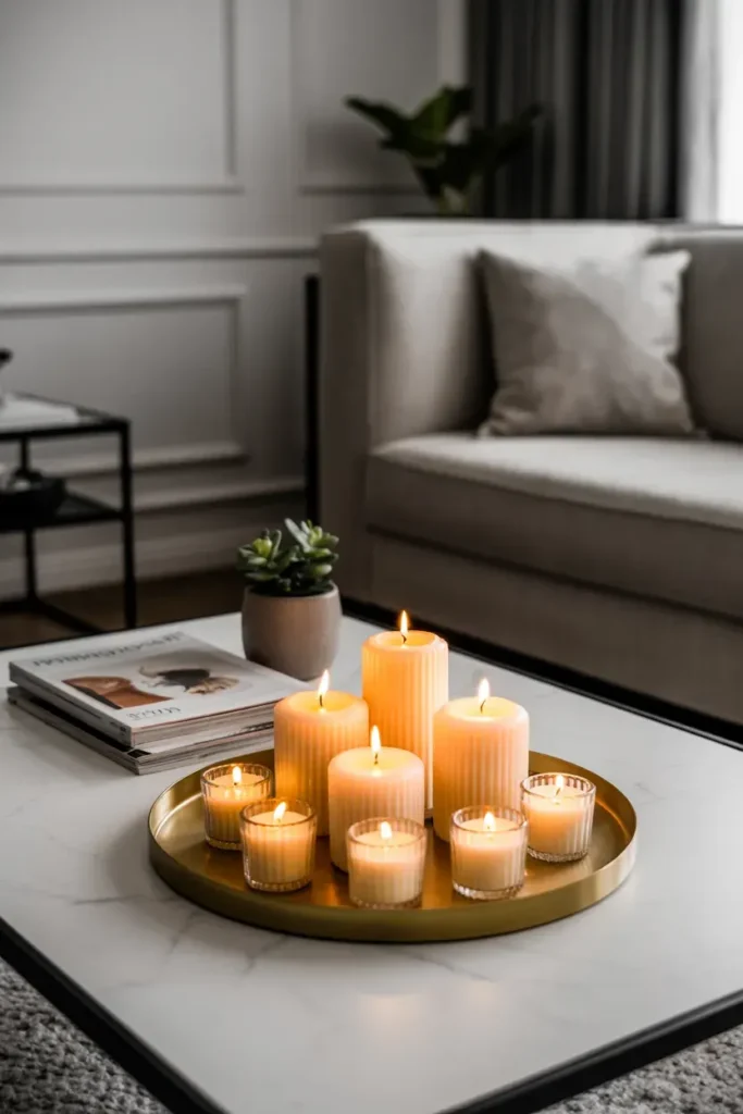 Candle Tray Arrangement
