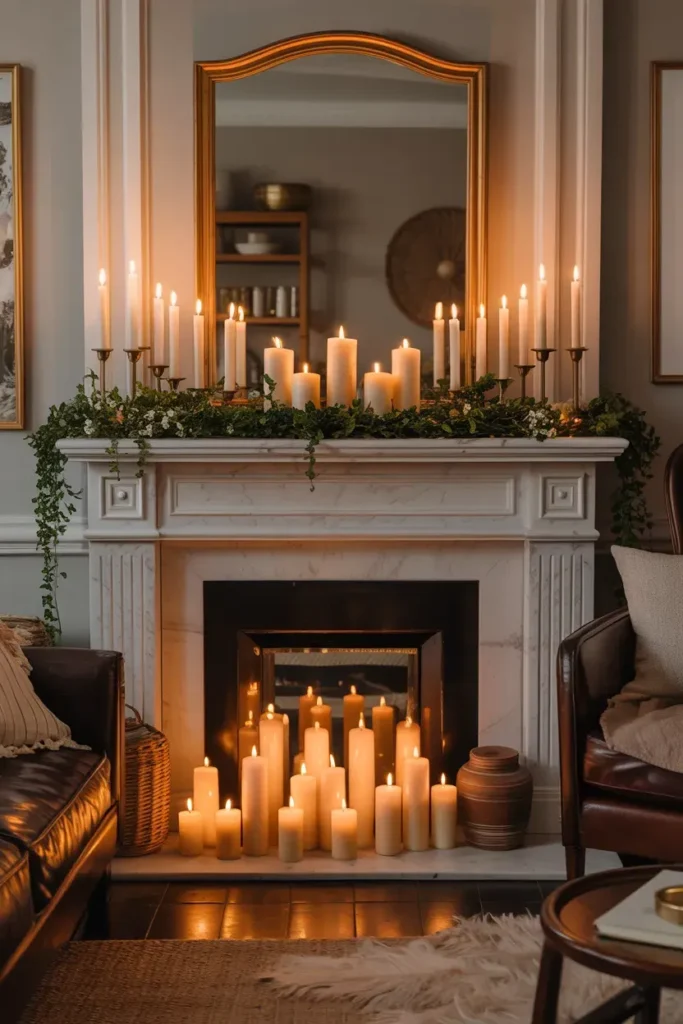 Candle-lit Mantelpiece