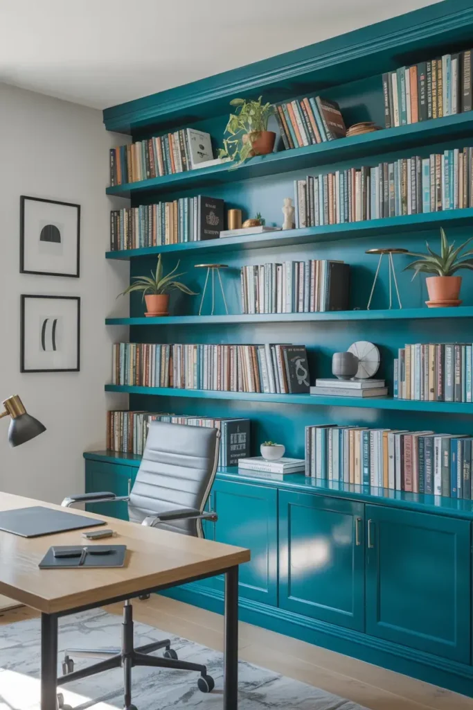 Colorful Bookshelves