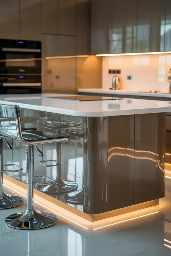 Mirrored or Glossy Finishes