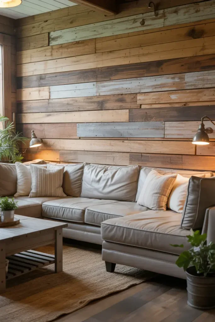 Rustic Shiplap Wood Paneling