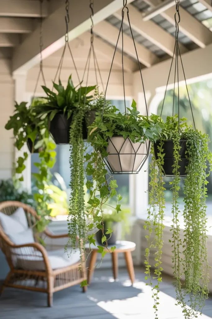 Tall Hanging Planters