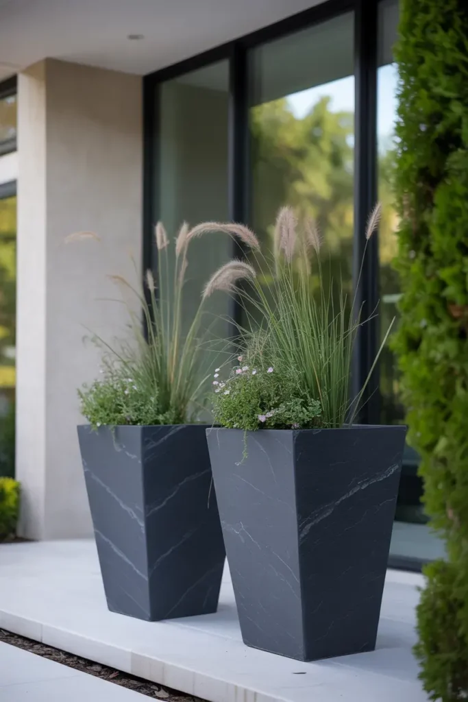 Tall Slate Planters