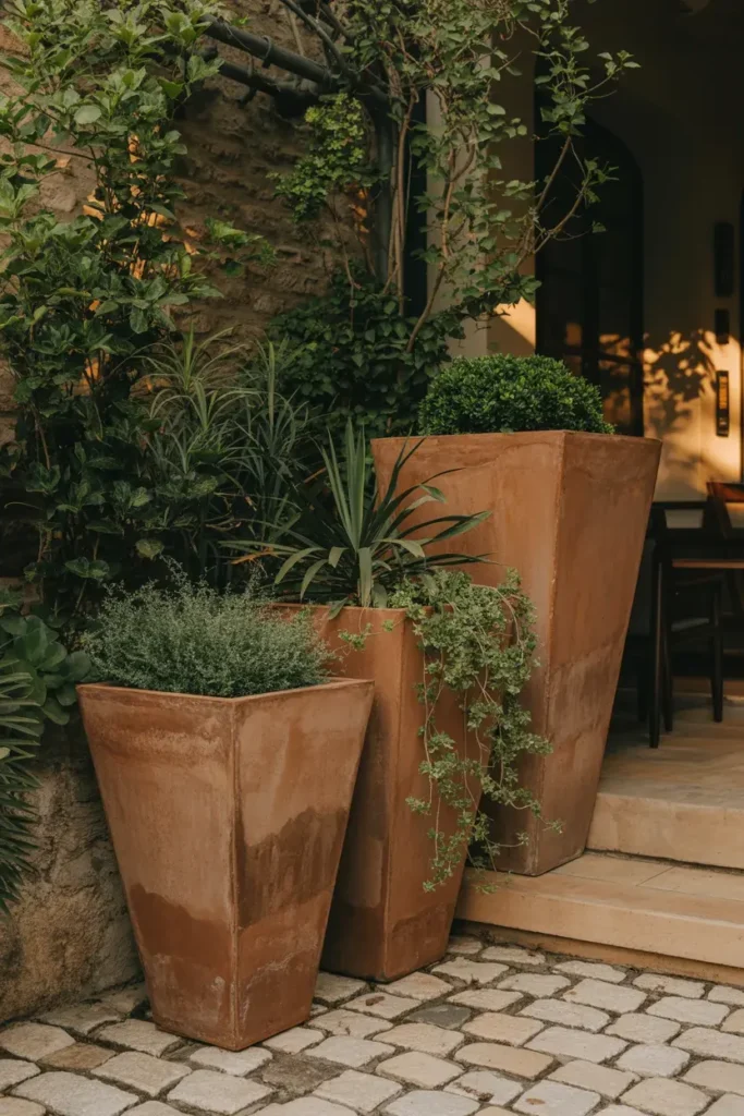 Tall Terracotta Planters