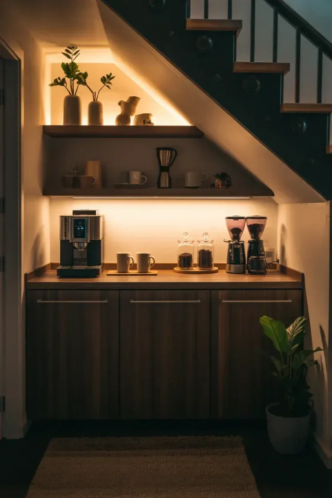 Under-Stairs Coffee Bar