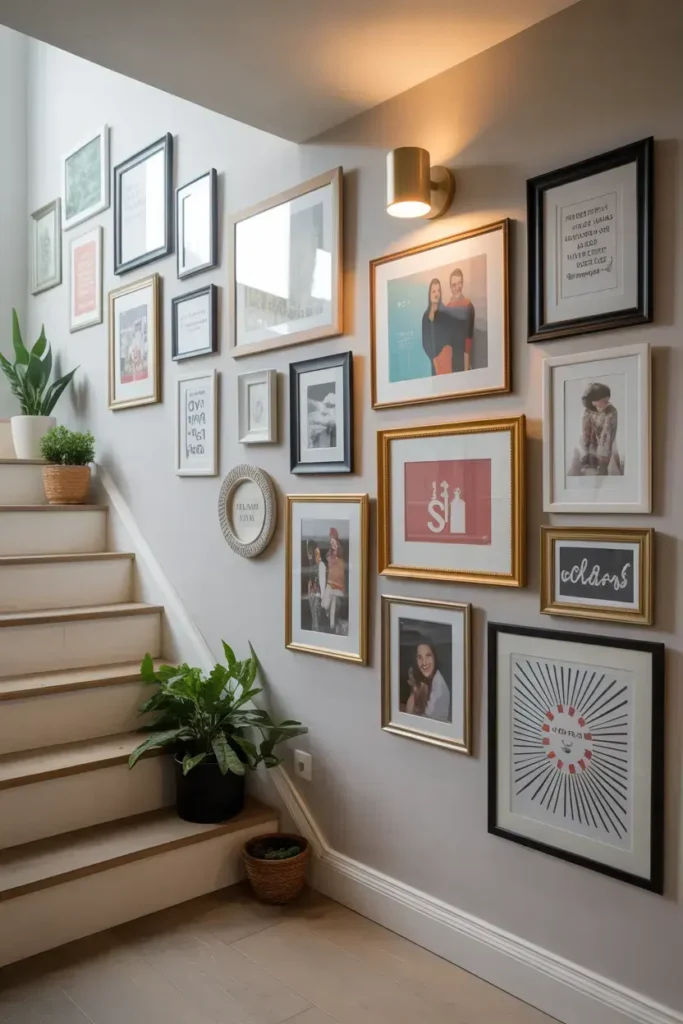 Under-Stairs Gallery Wall