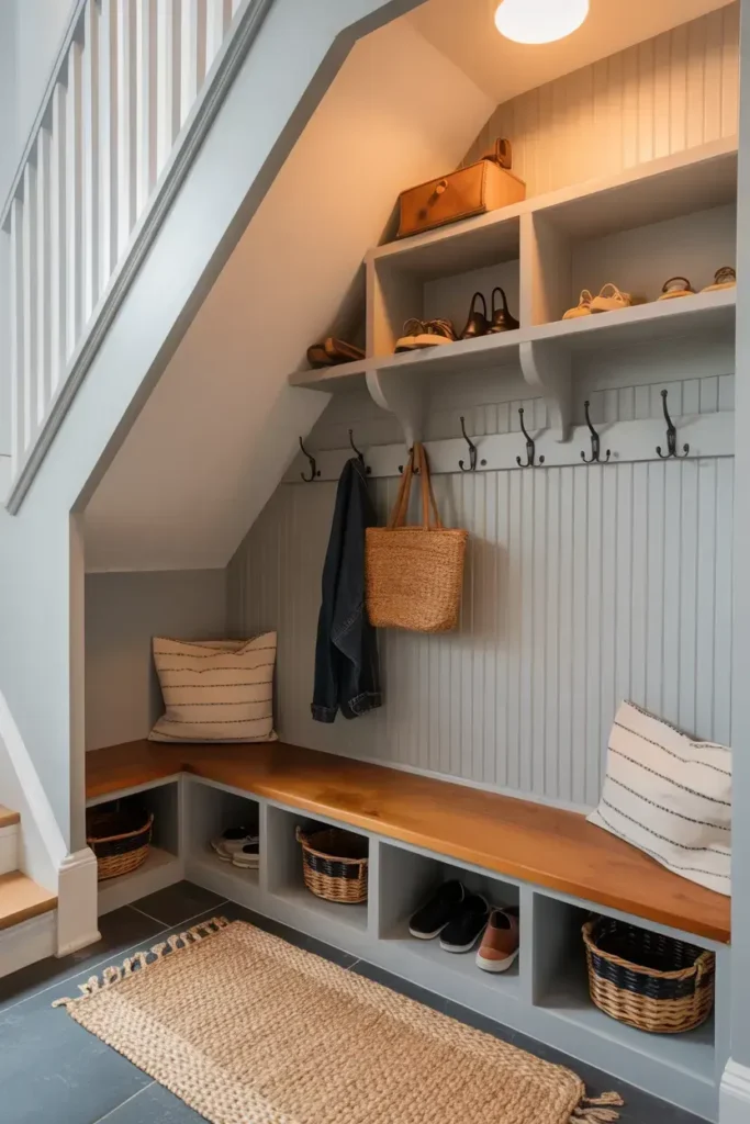 Under-Stairs Mudroom
