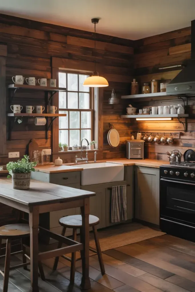 Warm, Rustic Wood Paneling