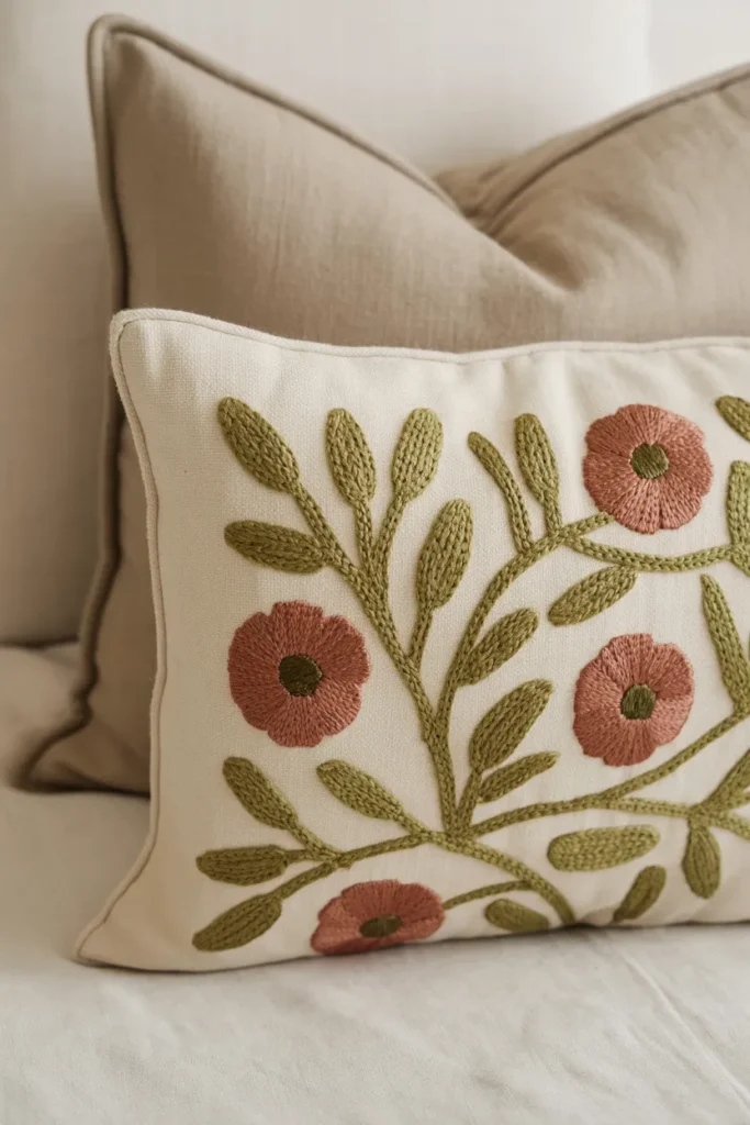 Embroidered Throw Pillows