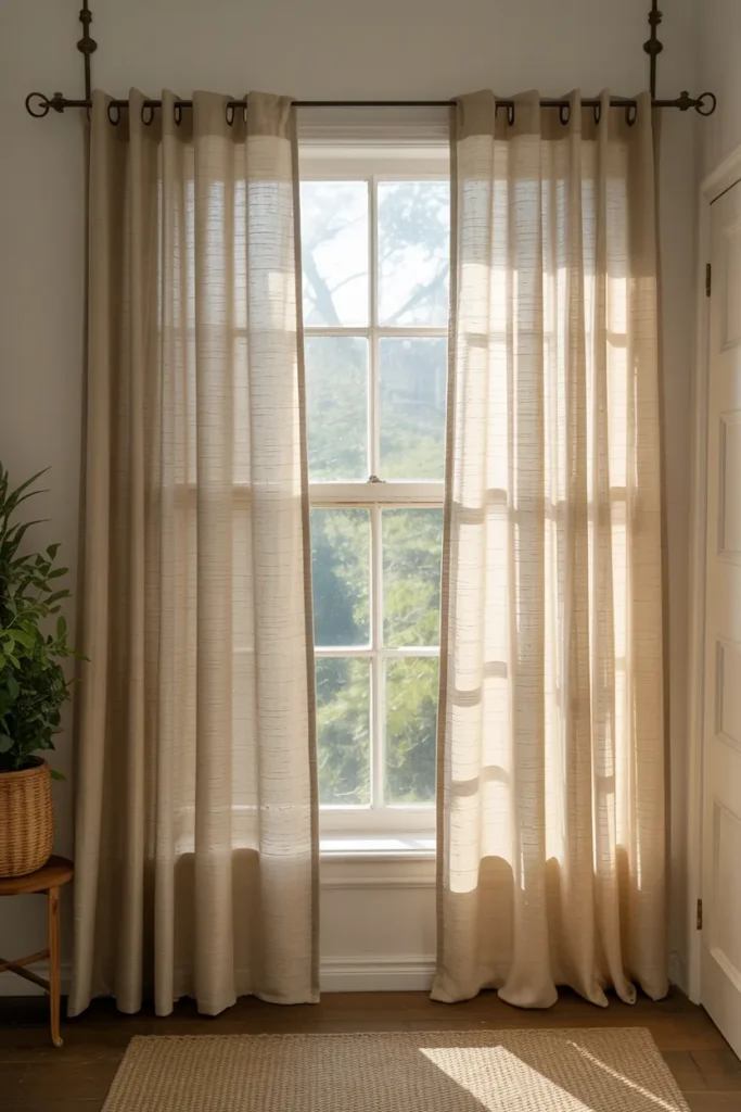 Linen Window Drapes