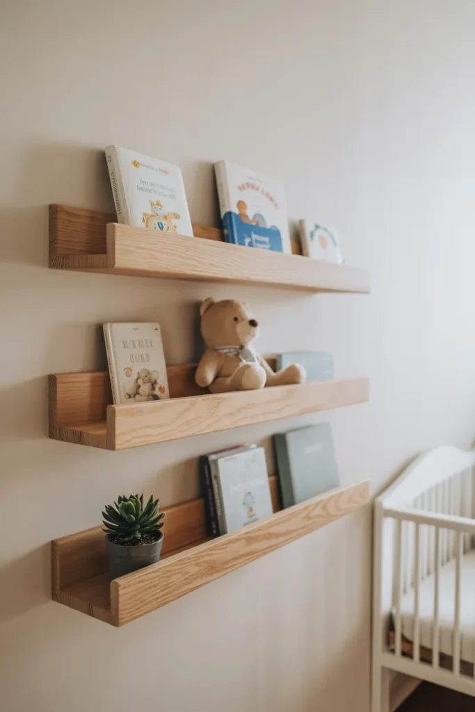 Minimalist Wood Shelving