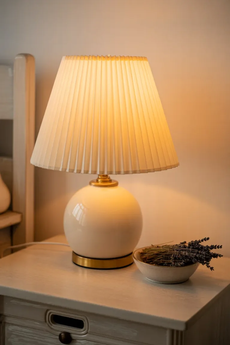 Pleated Ceramic Table Lamp