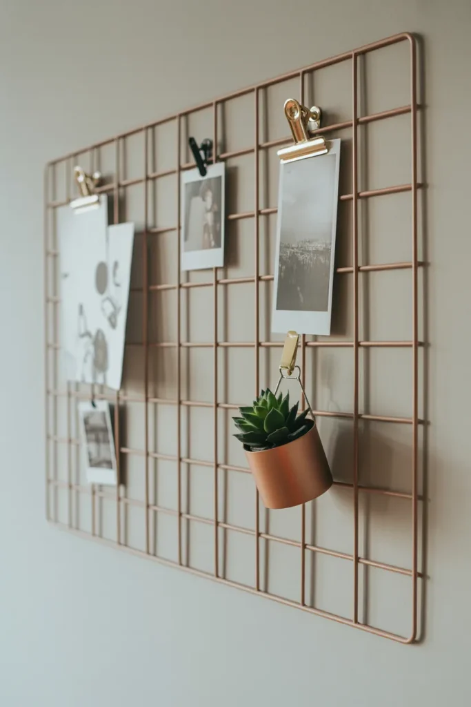 Rose Gold Grid Panel