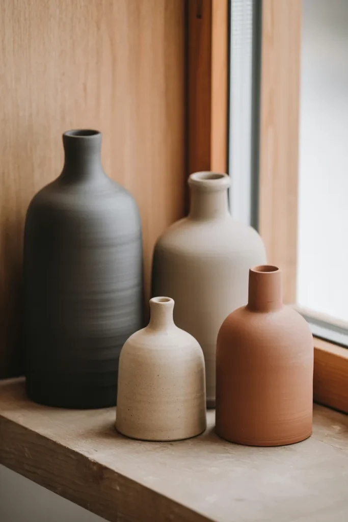 Textured Clay Vases