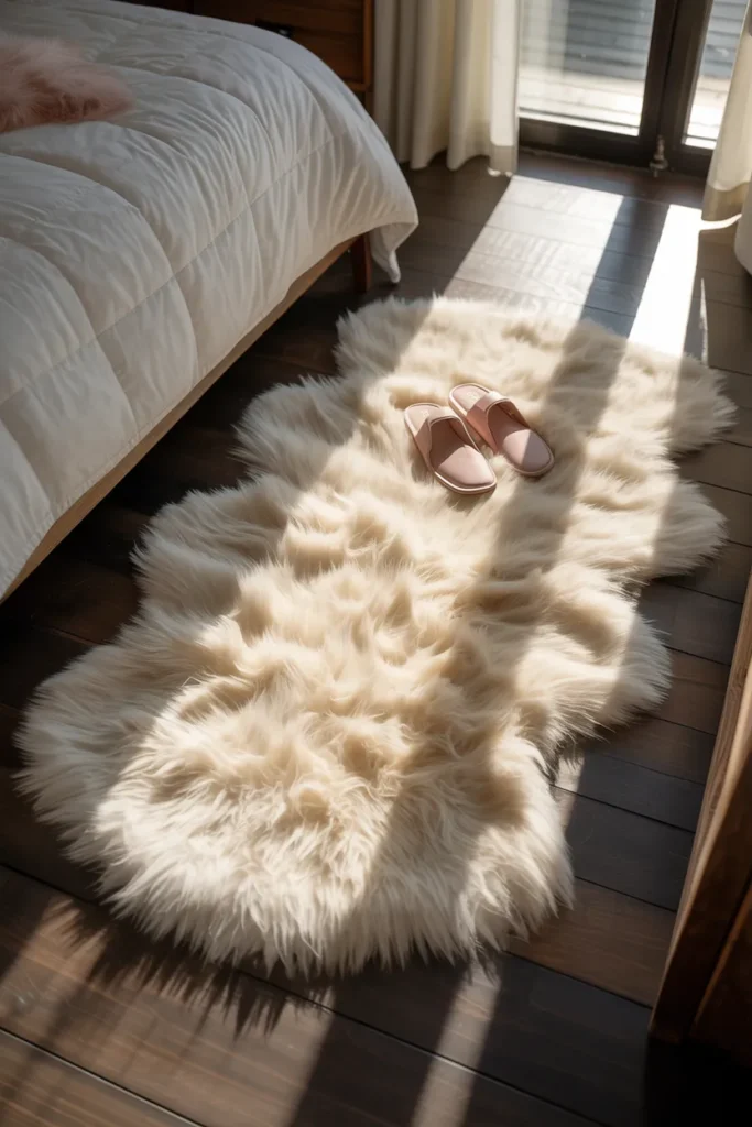 White Faux Fur Rug
