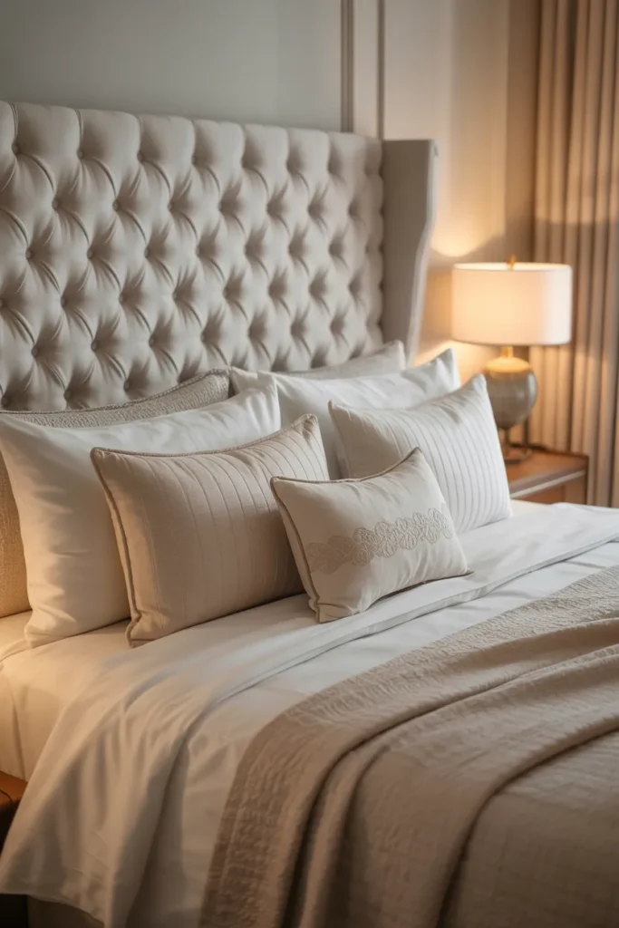 White Tufted Headboard