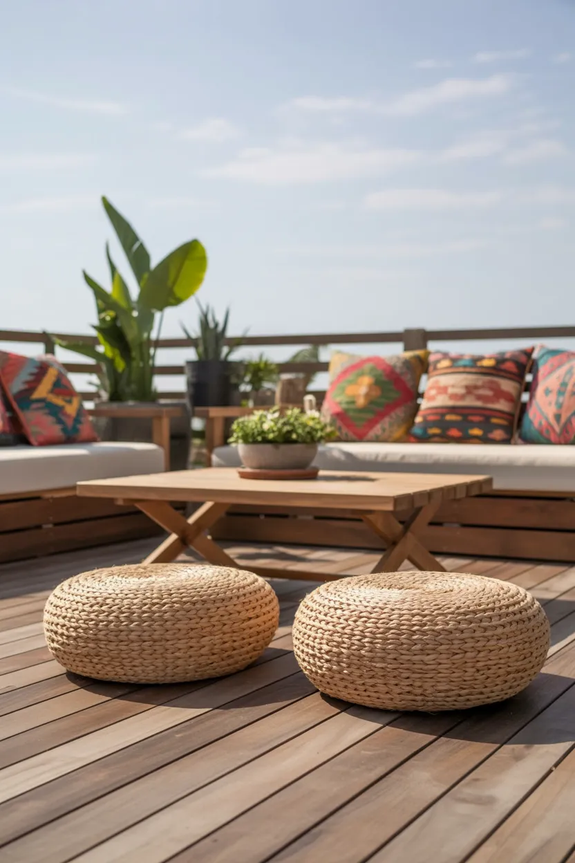 floor pouf ottomans