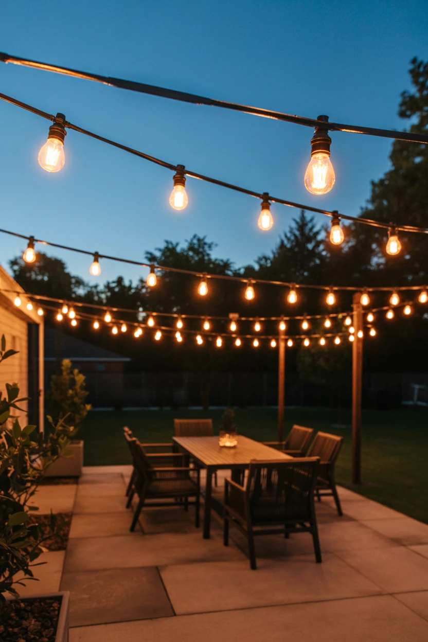 bistro string lighting