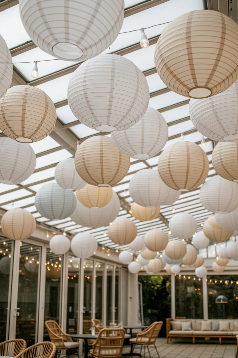 paper lantern canopy lights