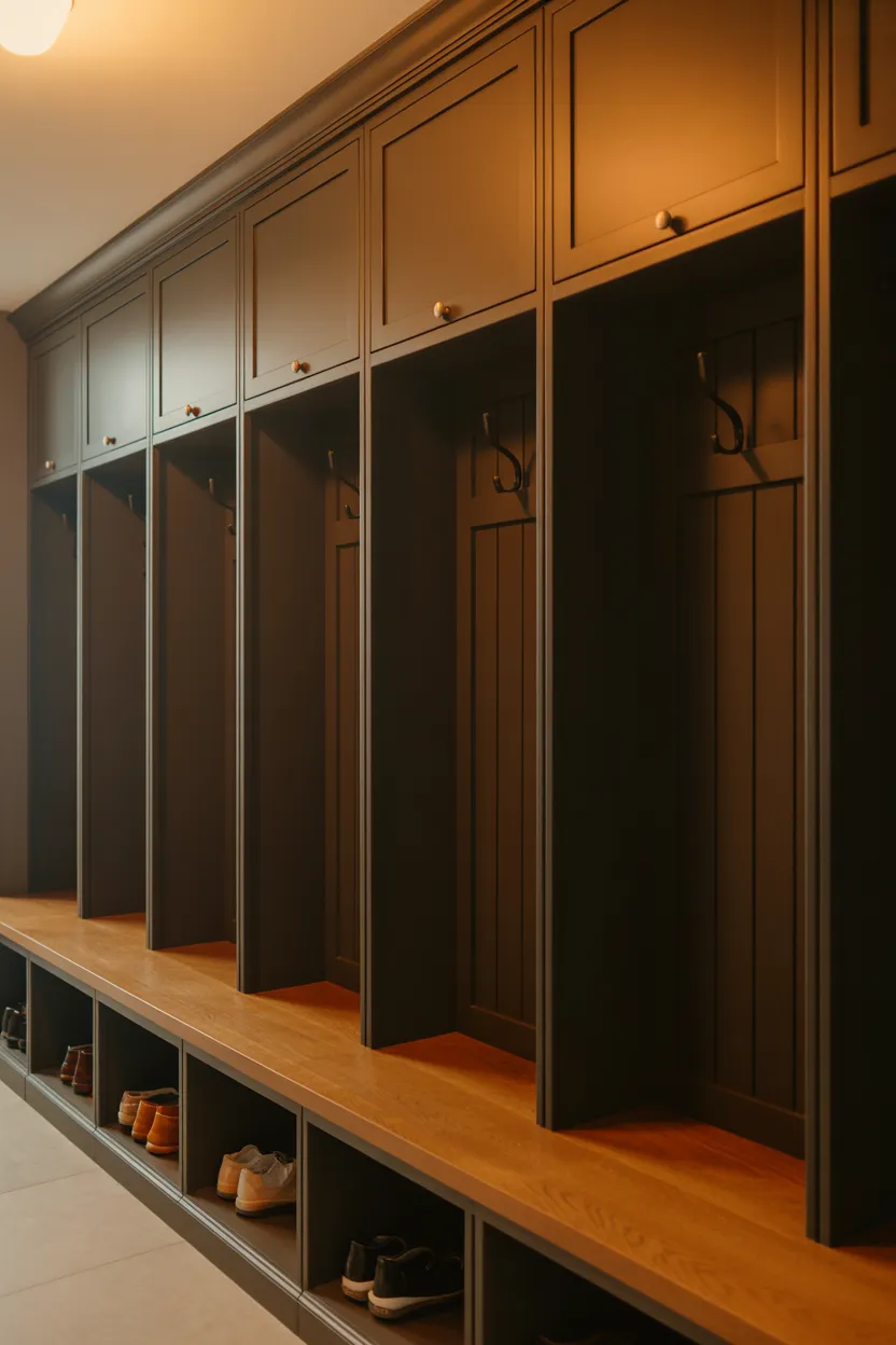 built in storage lockers
