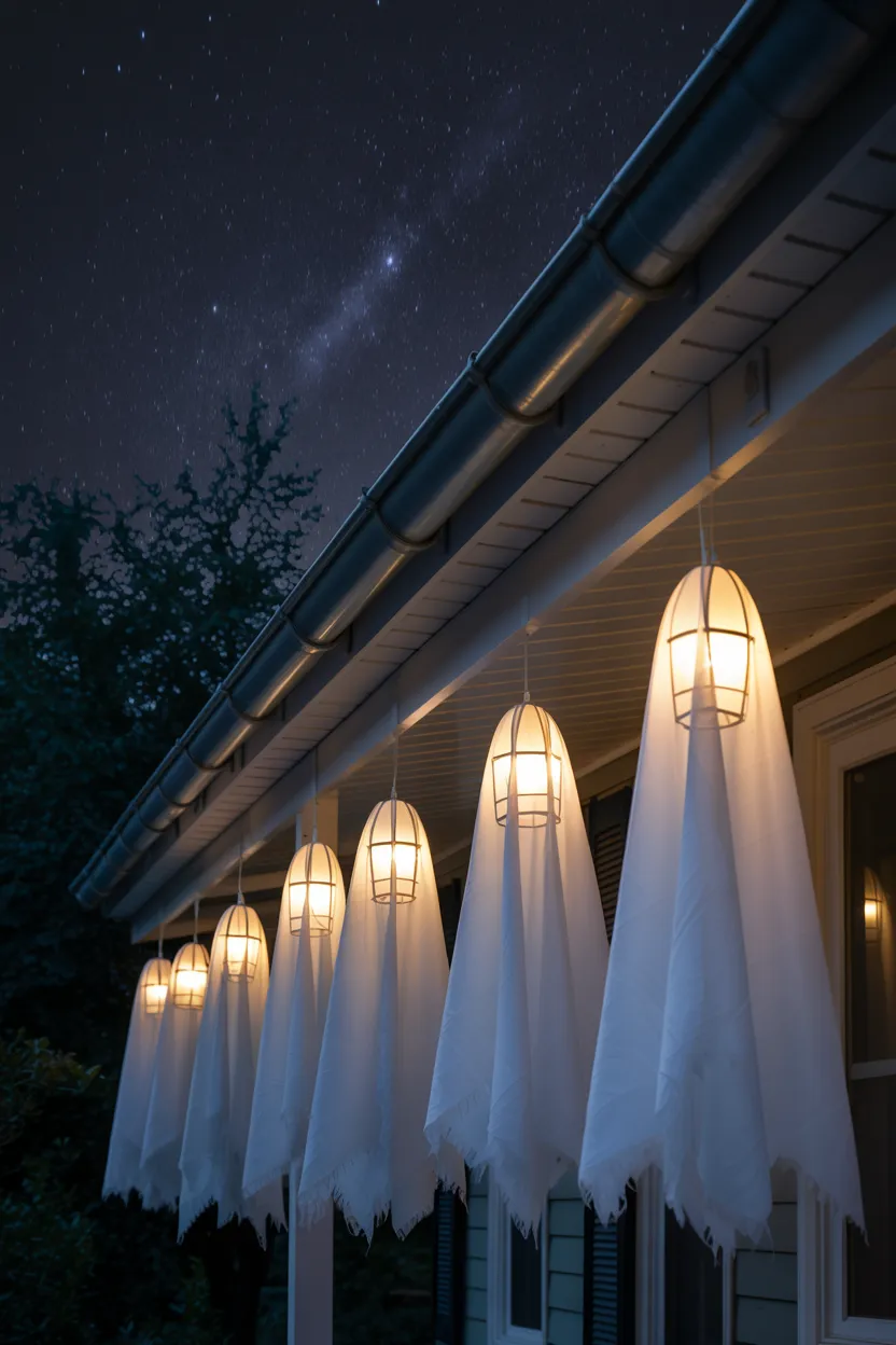floating ghost lanterns