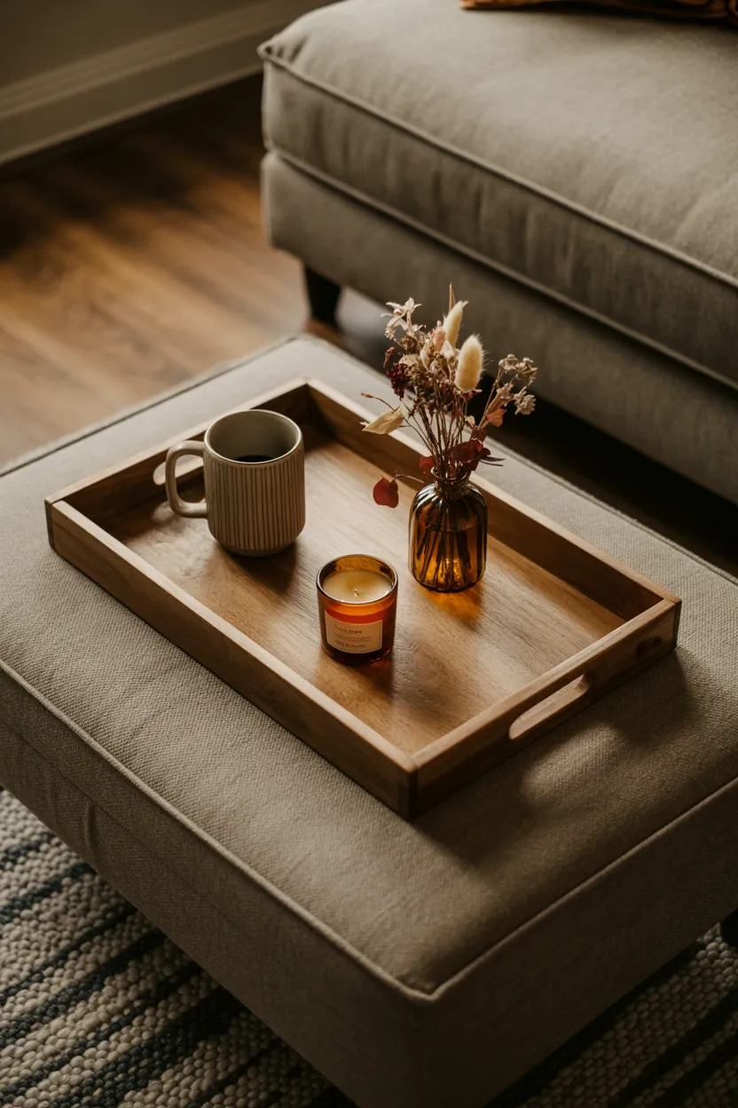 rustic wooden trays