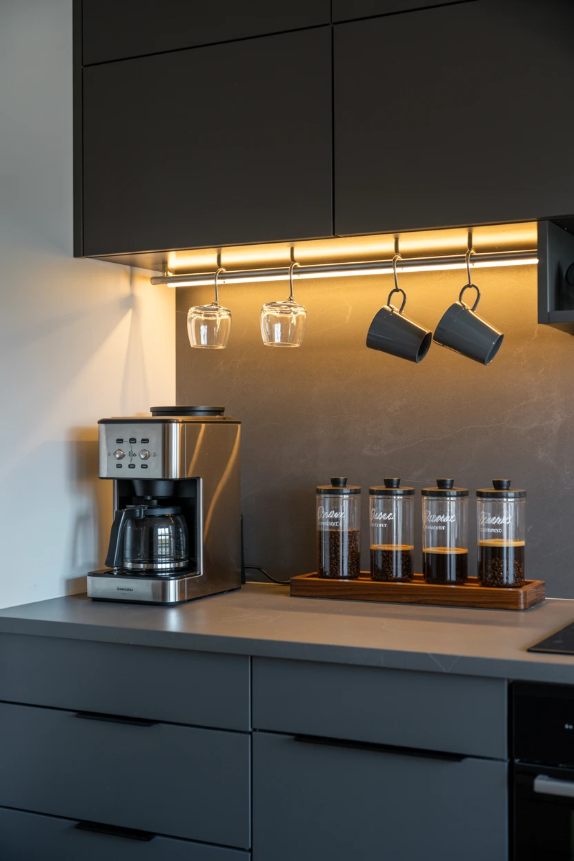 under-cabinet espresso station