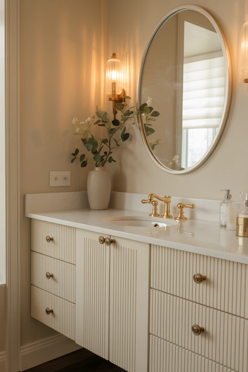 traditional reeded cabinet fronts