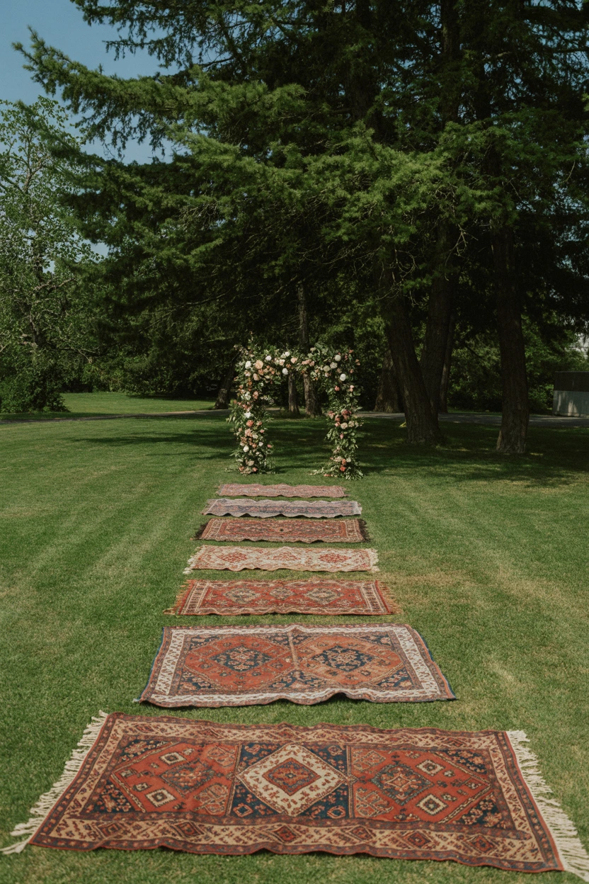 boho rug aisle